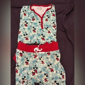 NWOT Disney Little Sleepies Adult Mickey Christmas Pajamas S